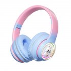 Wireless Headsets Over-Ear Stereo Earphones Lighting Headphones For Smart Phones Computer Laptop Tablet blue