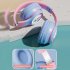 Wireless Headsets Over Ear Stereo Earphones Lighting Headphones For Smart Phones Computer Laptop Tablet black