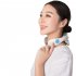 Wireless Heated Neck Massager  Neck Acupoints Lymphvity Massage Device  15 Levels 6 Massage Methods H88 White