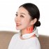 Wireless Heated Neck Massager  Neck Acupoints Lymphvity Massage Device  15 Levels 6 Massage Methods H88 White