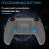 Wireless Joystick Gamepad Ergonomic Grip Controller Compatible For Ps4 ps3 Programmable steel blue