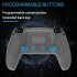 Wireless Joystick Gamepad Ergonomic Grip Controller Compatible For Ps4 ps3 Programmable steel blue