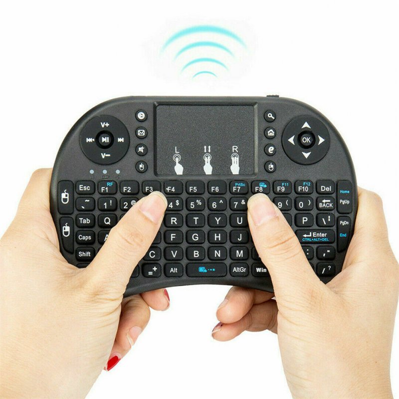 Wireless Keyboard Mini 2.4G Wireless Mini Keyboard with Touchpad for PC Android Smart TV BOX KY black