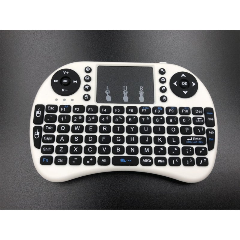 Wireless Keyboard Mini 2.4G Wireless Mini Keyboard with Touchpad for PC Android Smart TV BOX KY white