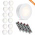 Wireless LED Puck Light  Set with Dimmer and Timer  Battery Powered Light with Remote Control  Suitable for Kitchen 12 Pack