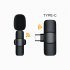 Wireless Lavalier Microphone Professional Lapel Noise Reduction Wireless Lavalier Microphones For Video Recording Interview One to one type C interface