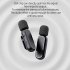 Wireless Lavalier Microphone With Portable Charging Case Audio Video Recording Plug And Play Microphone Compatible For Android Phone Black