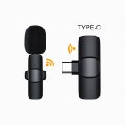 Wireless Lavalier Microphone Noise Reduction 48khz Real-time Radio Mini Type-c Mic Compatible For Android Phone black type-C interface