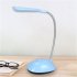 Wireless Led Desk  Lamp Battery Powered 360 Degree Rotation Height Adjustable Flexible Tube Soft Lighting Book Reading Light Blue