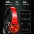 Wireless Luminous Headphones Bluetooth V5 0 Earphones Over Ear Stereo Super Bass Headset with Microphone Black red