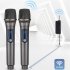 Wireless Microphone Kit with Rechargeable Lithium Battery Receiver for Karaoke Party Home Meeting Performance W68 1 to 1
