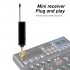 Wireless Microphone Kit with Rechargeable Lithium Battery Receiver for Karaoke Party Home Meeting Performance W68 1 to 2