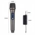 Wireless Microphone Kit with Rechargeable Lithium Battery Receiver for Karaoke Party Home Meeting Performance W68 1 to 1
