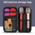 Wireless Microphone Storage Bag Portable Hard EVA Case Carrying Bag For Travelling Camping Business Trip black