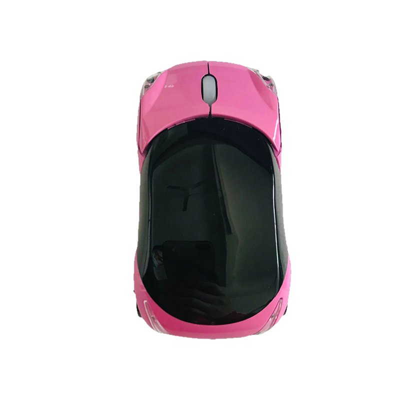 Wireless Mouse 2.4GHz 1600 DPI Wireless Sport Car Shaped Mice With USB Receiver For PC Laptop Home Computer Pink