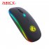 Wireless  Mouse Bluetooth compatible Dual mode Rechargeable Luminous Silent Ergonomic Mouse For Laptop Pc Black dual mode illuminated version