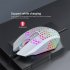 Wireless Mouse  Lighting Ergonomic Wireless Mouse  2 4GHz USB Cordless Mouse  1600DPI 500MAH Rechargeable Wireless Mouse For Computer Laptop PC black