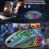 Wireless Mouse  Lighting Ergonomic Wireless Mouse  2 4GHz USB Cordless Mouse  1600DPI 500MAH Rechargeable Wireless Mouse For Computer Laptop PC black