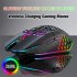 Wireless Mouse  Lighting Ergonomic Wireless Mouse  2 4GHz USB Cordless Mouse  1600DPI 500MAH Rechargeable Wireless Mouse For Computer Laptop PC black