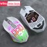 Wireless Mouse  Lighting Ergonomic Wireless Mouse  2 4GHz USB Cordless Mouse  1600DPI 500MAH Rechargeable Wireless Mouse For Computer Laptop PC black