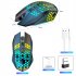 Wireless Mouse  Lighting Ergonomic Wireless Mouse  2 4GHz USB Cordless Mouse  1600DPI 500MAH Rechargeable Wireless Mouse For Computer Laptop PC black