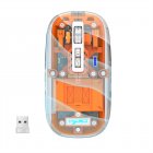 Wireless Mouse Rechargeable Three Mode Mouse 4 Adjustable DPI Optical Computer Mice For Laptop Desktop Tablet orange