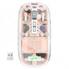Wireless Mouse Rechargeable Three Mode Mouse 4 Adjustable DPI Optical Computer Mice For Laptop Desktop Tablet pink