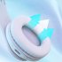 Wireless Noise Canceling Headset Lighting Stereo Headphones Over Ear Gaming Headphones For Computer Smart Phones White