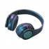 Wireless Noise Canceling Headset Lighting Stereo Headphones Over Ear Gaming Headphones For Computer Smart Phones black