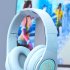 Wireless Noise Canceling Headset Lighting Stereo Headphones Over Ear Gaming Headphones For Computer Smart Phones blue black