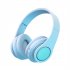 Wireless Noise Canceling Headset Lighting Stereo Headphones Over Ear Gaming Headphones For Computer Smart Phones blue black