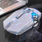 Wireless Optical 2.4g Usb Gaming  Mouse 1600dpi 7 Color Led Backlit Rechargeable Silent Mice For Pc Laptop White colorful charging type