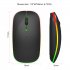 Wireless Optical Mouse M40 2 4G Colorful Luminous Rechargeable Mute Ultra thin for PC Notebook Desktop Office black