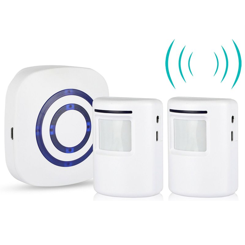 Wireless Plug-in Receiver Motion Sensor Alarm Security Doorbell Alarm System