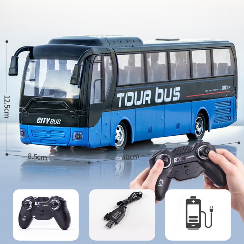 Wireless RC Bus with Light Simulation Electric Large Double-decker Bus