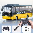 Wireless Remote Control Bus with Light Simulation Electric Large Double decker Bus Yellow Large Travel Bus