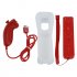 Wireless Remote Controller   Nunchuck with Silicone Case Accessories for Nintendo Wii Game Console Red
