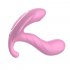 Wireless Remote control G point Clitoris Stimulation Massager Underpants 10 Speed Vibrator with fake Penis Pink