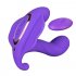 Wireless Remote control G point Clitoris Stimulation Massager Underpants 10 Speed Vibrator with fake Penis purple