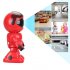 Wireless Robot IP Camera and baby monitor with pan and tilt functions has two way audio that can be used and monitored through an Android or iOS phone app