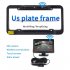 Wireless Solar License Plate Frame  4 3 Inch Display Reversing System black