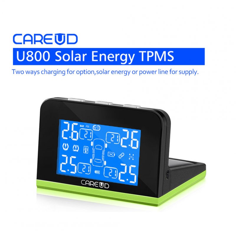 Wireless Solar Power Tire Pressure Temperatur