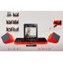 Wireless Speaker dock for iPhone  iPad and iPod including 2 wireless speakers with built in battery  docking station and 3 5mm audio cable