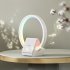 Wireless Speaker with Charging Station Phone Holder Night Light Buttons Control Smart Sound Machine White Bt 256