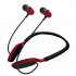 Wireless Sports Bluetooth Earphone Hanging Neck Card Stereo Sports Bluetooth Headset white