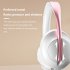 Wireless Stereo Headset Noise Canceling Headset Gaming Headphones HiFi Sound Earphones For Students Men Women pink