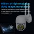 Wireless Surveillance Camera  Night Vision Motion Detection Wifi Security Camcorder For Indoor Outdoor White EU Plug
