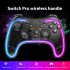 Wireless Transparent RGB Video Gamepads Game Controller Joystick STK 7039RG Compatible For Switch Pro Windows 7 8 10 And PC Steam transparent white