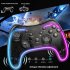 Wireless Transparent RGB Video Gamepads Game Controller Joystick STK 7039RG Compatible For Switch Pro Windows 7 8 10 And PC Steam transparent white