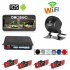 Wireless WIFI Car Rear View Reverse Parking Cam Radar Night Vision PZ600wifi 16 5 Parking camera set black